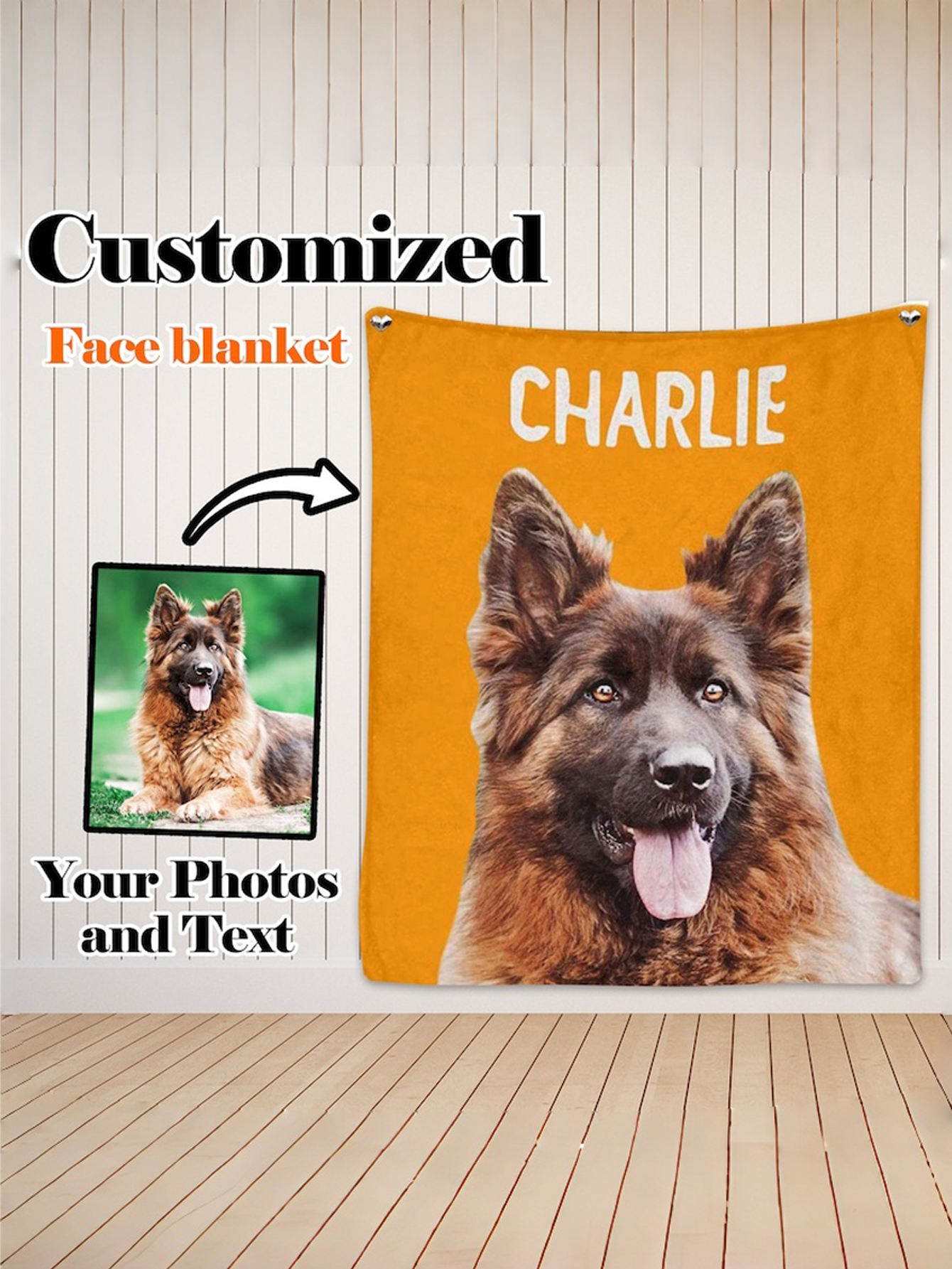 Custom Dog Photo Blanket: Personalized Pet Memorial Gift